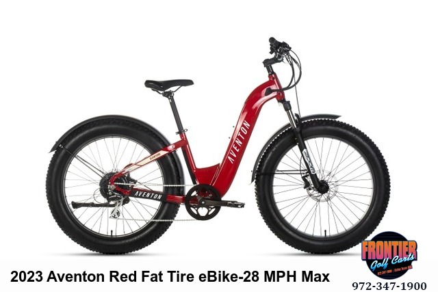 2023 Aventon Aventure Red Fat Tire eBike - 28 MPH Max